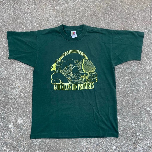 Vintage God Keeps His Promises T-Shirt Men's Large - Picture 2 of 4